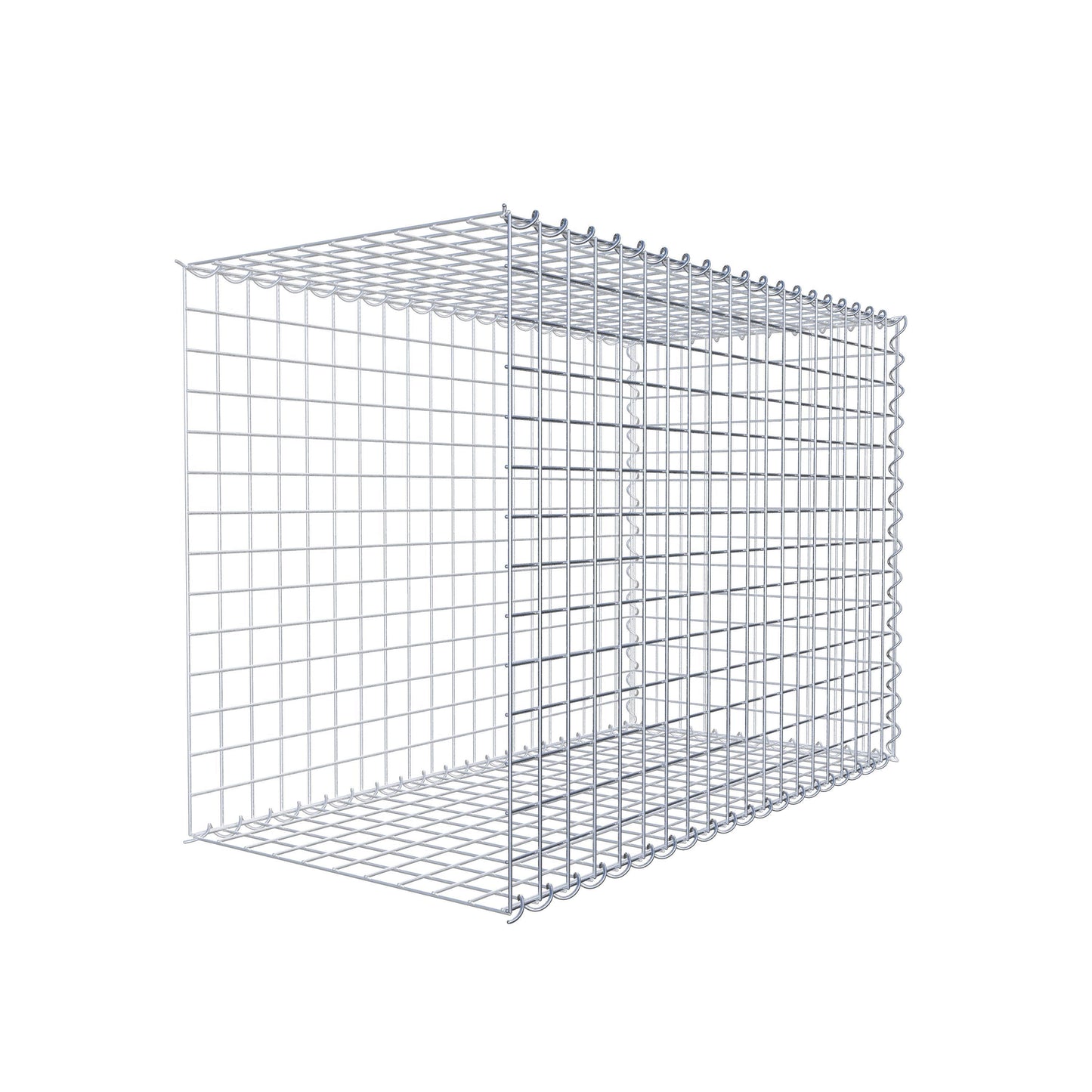 Opvokset gabion type 2 100 cm x 70 cm x 50 cm (L x H x D), maskestørrelse 5 cm x 5 cm, spiral