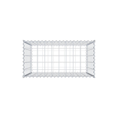 Gabione 100 cm x 90 cm x 50 cm (L x H x T), Maschenweite 10 cm x 10 cm, Spirale