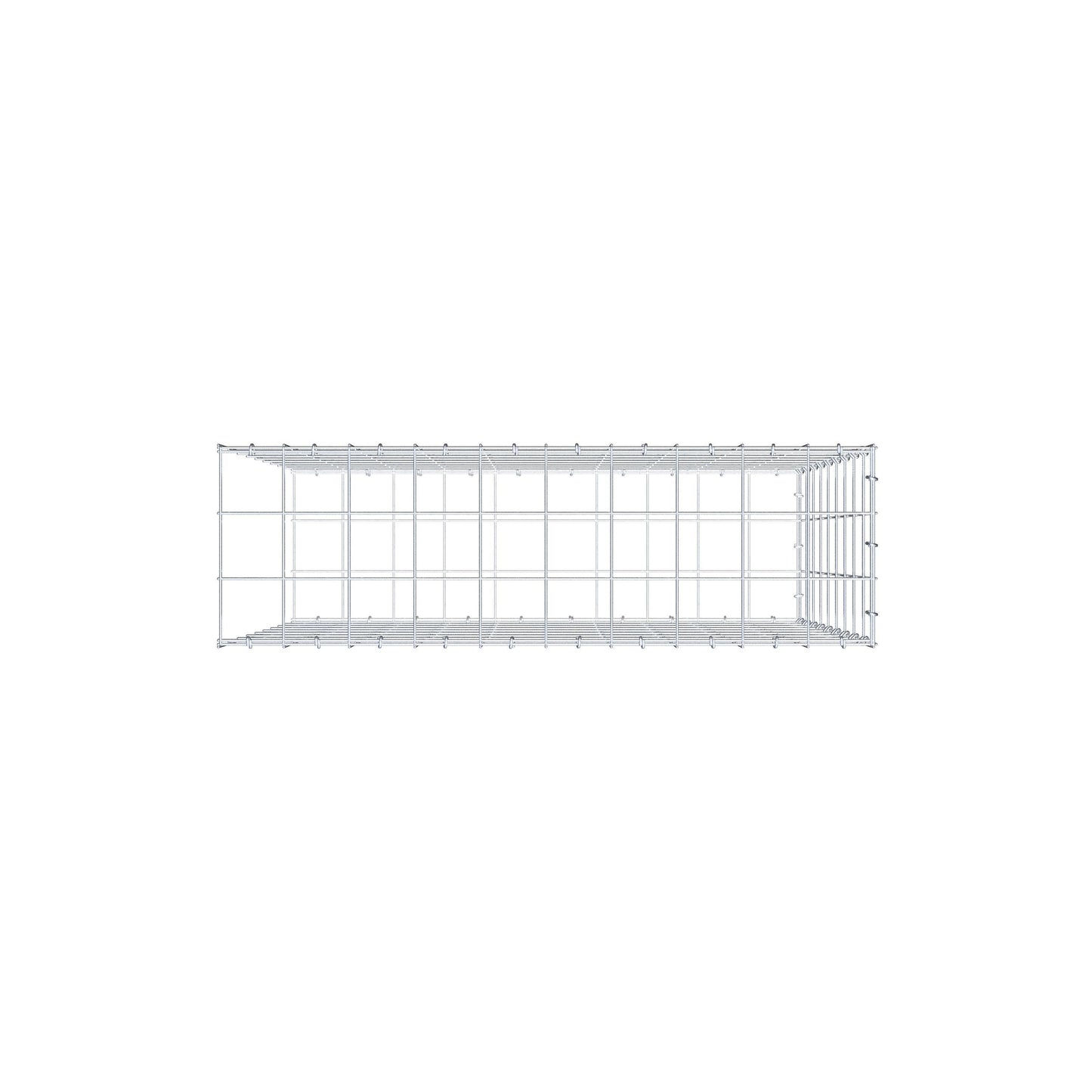 Gavión complementario de tipo 2 100 cm x 90 cm x 30 cm (L x A x P), malla 10 cm x 10 cm, anillo en C