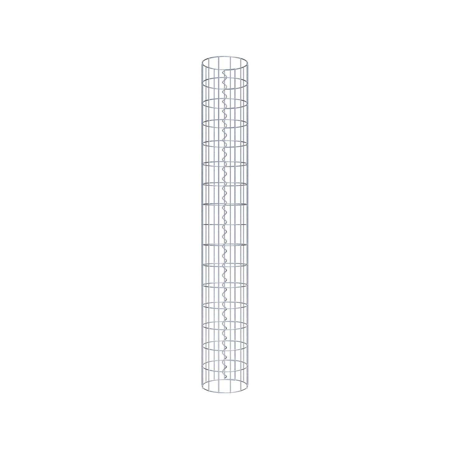 Gabion column around 22 cm diameter, 160 cm height, mesh size 5 cm x 10 cm