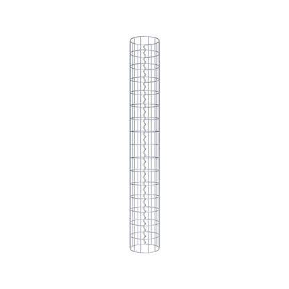Gabion column around 22 cm diameter, 160 cm height, mesh size 5 cm x 10 cm