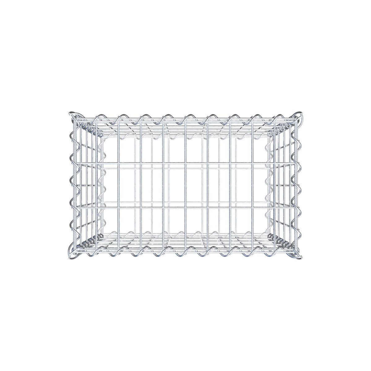 Gabione 50 cm x 50 cm x 30 cm (L x H x T), Maschenweite 5 cm x 10 cm, Spirale
