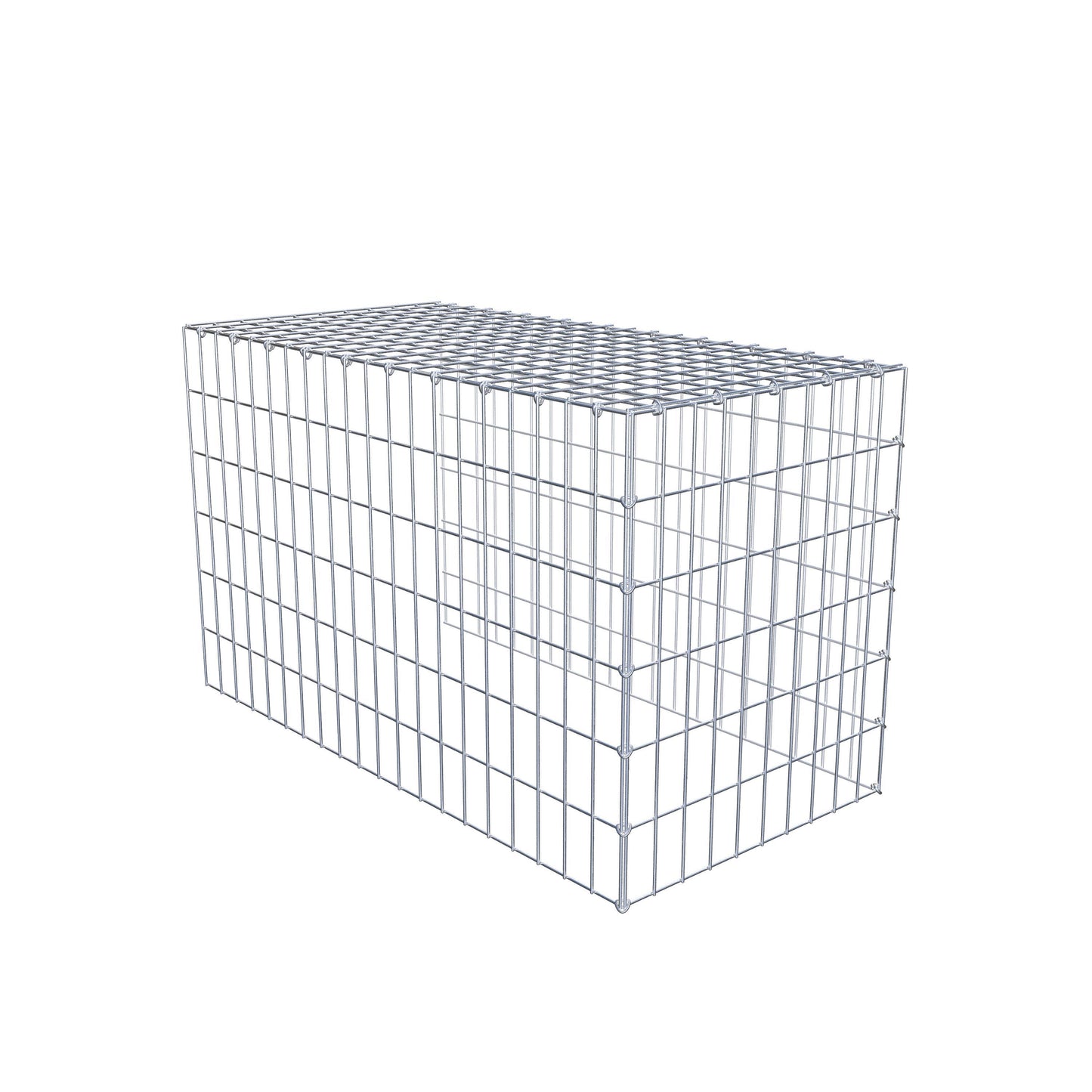 Gabião Tipo 4 100 cm x 60 cm x 50 cm (C x A x P), malhagem 5 cm x 10 cm, anel C