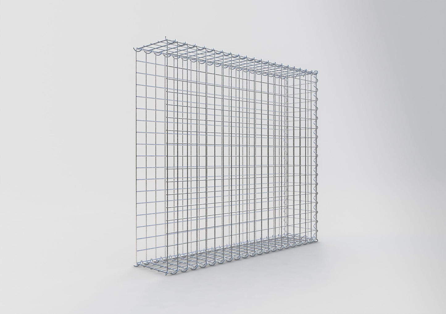 Extra gabion typ 2 100 cm x 90 cm x 20 cm (L x H x D), maskstorlek 5 cm x 5 cm, spiral