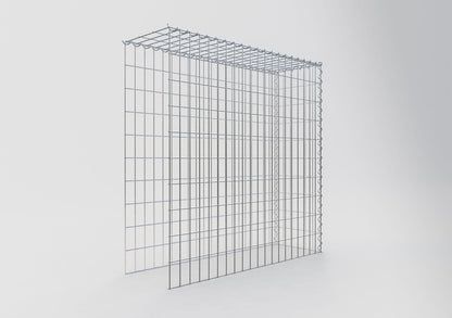 Grown-on gabion type 4 100 cm x 100 cm x 30 cm (L x H x D), mesh size 5 cm x 10 cm, spiral