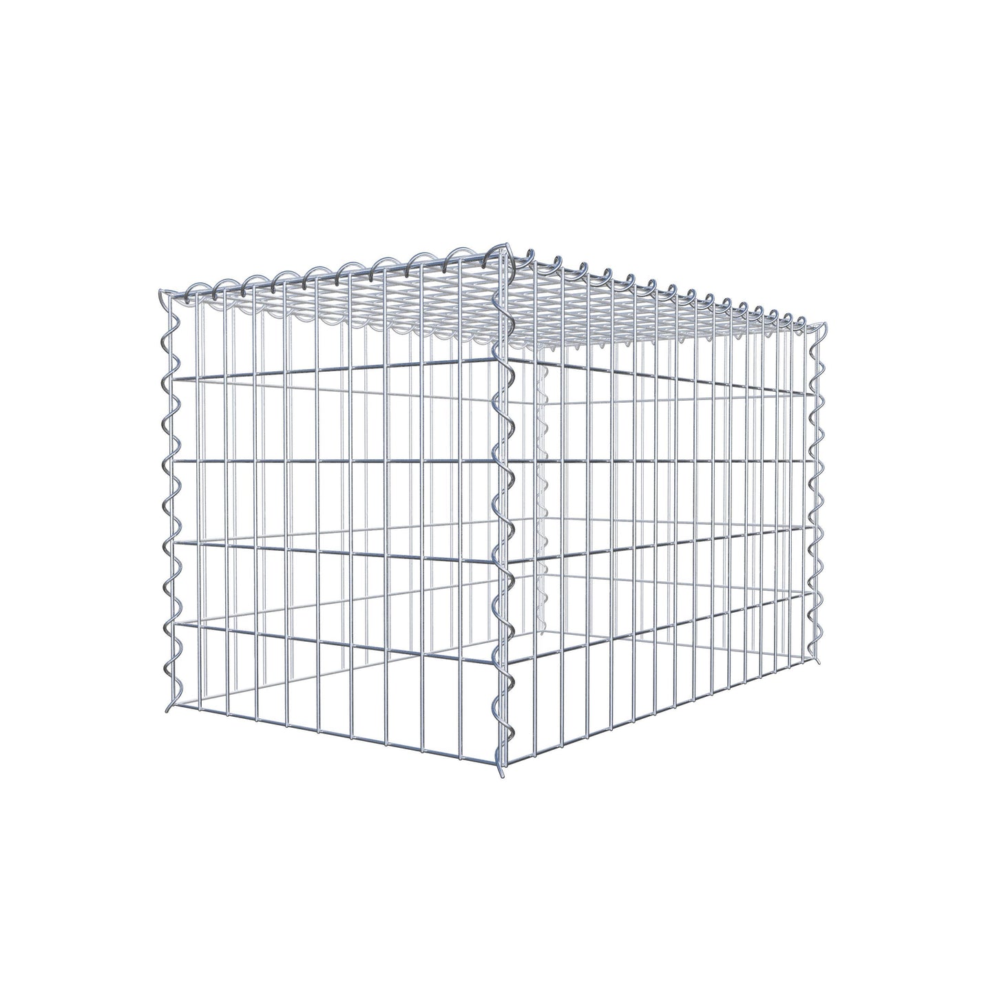 Gabião tipo 3 80 cm x 50 cm x 50 cm (C x A x P), malhagem 5 cm x 10 cm, espiral
