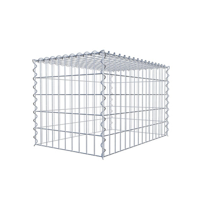 Gabião tipo 3 80 cm x 50 cm x 50 cm (C x A x P), malhagem 5 cm x 10 cm, espiral