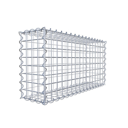Schanskorf 80 cm x 40 cm x 20 cm (L x H x D), maaswijdte 5 cm x 5 cm, spiraalvormig