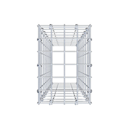 Monteret gabion type 3 100 cm x 20 cm x 30 cm (L x H x D), maskestørrelse 5 cm x 10 cm, C-ring