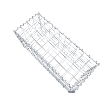 Gabion 100 cm x 50 cm x 40 cm (L x H x D), maskstorlek 10 cm x 10 cm, spiral