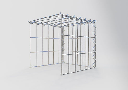 Gabion rapporté type 4 30 cm x 30 cm x 30 cm (L x H x P), mailles 5 cm x 10 cm, spirale
