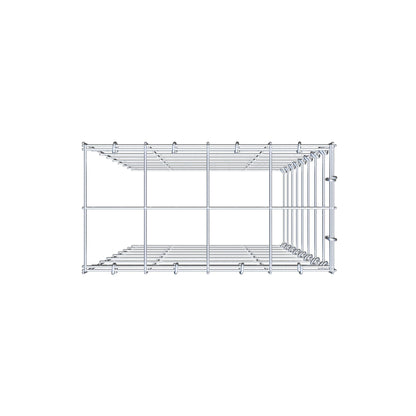 Mounted gabion type 4 80 cm x 40 cm x 20 cm (L x H x D), mesh size 10 cm x 10 cm, C-ring