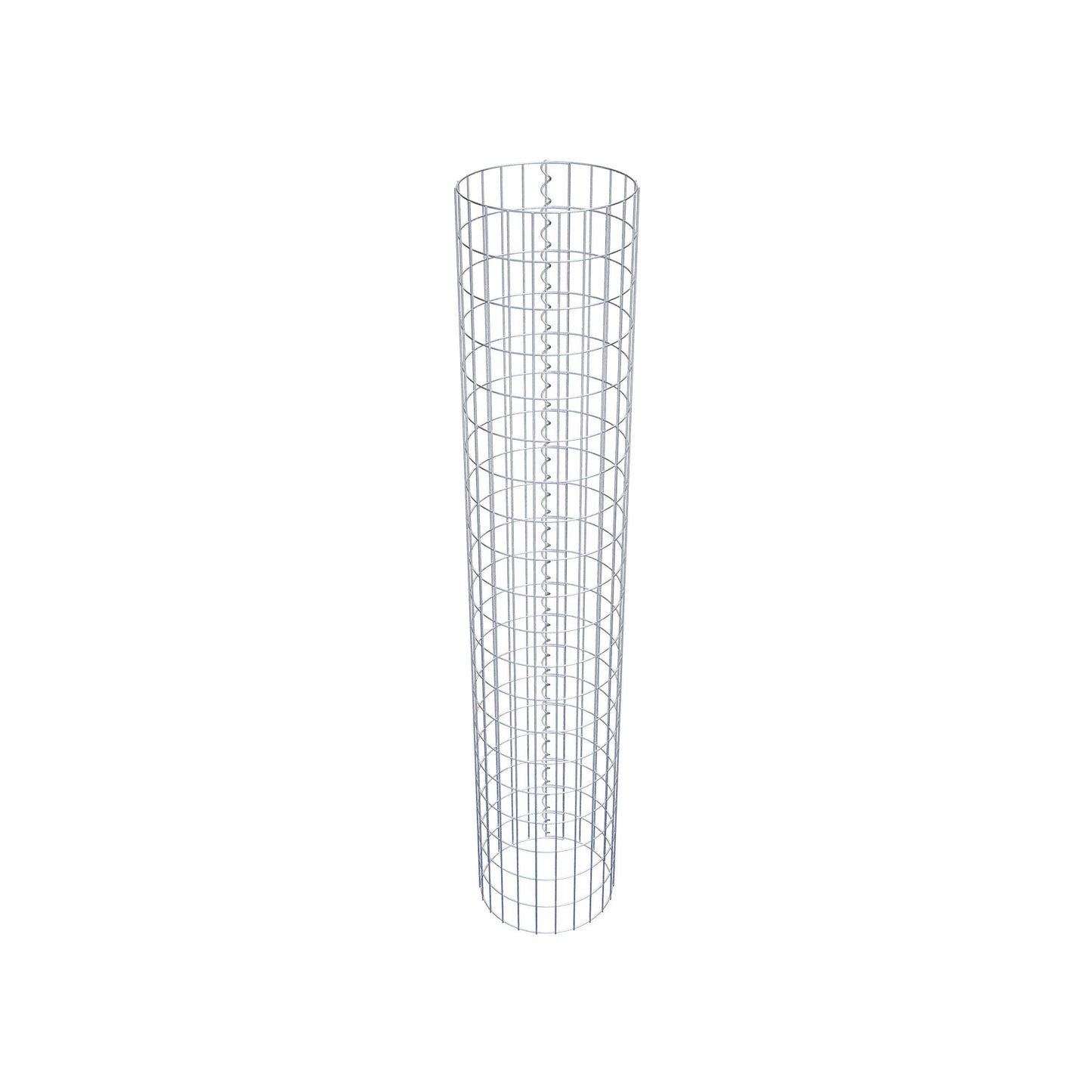Columna de gaviones redonda 37 cm de diámetro, 200 cm de altura, malla 5 cm x 10 cm
