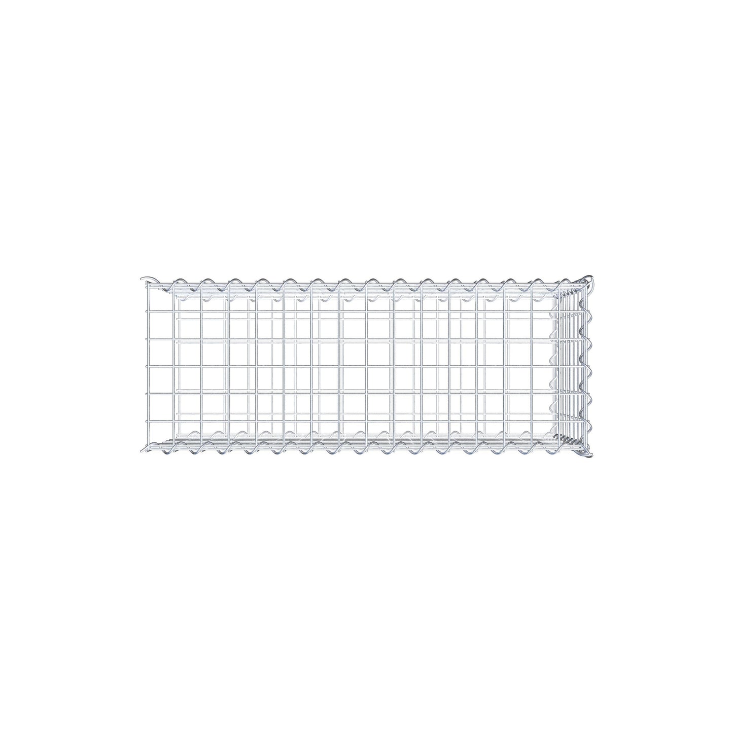 Anbaugabione Typ 2 80 cm x 40 cm x 30 cm (L x H x T), Maschenweite 5 cm x 5 cm, Spirale