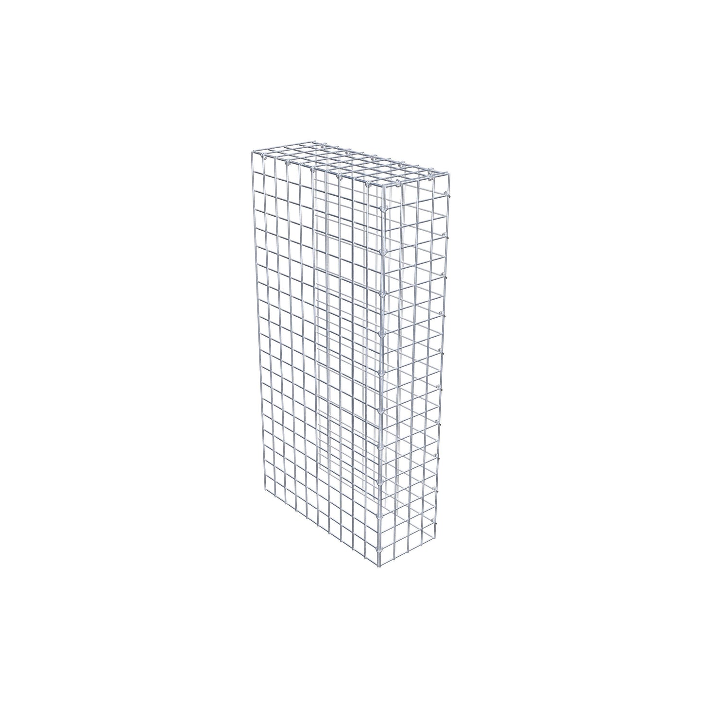Fästbar gabion typ 4 100 cm x 50 cm x 20 cm (L x H x D), maskstorlek 5 cm x 5 cm, C-ring
