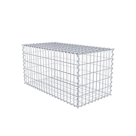 Gabion 100 cm x 50 cm x 50 cm (L x H x D), maskstorlek 5 cm x 10 cm, spiral