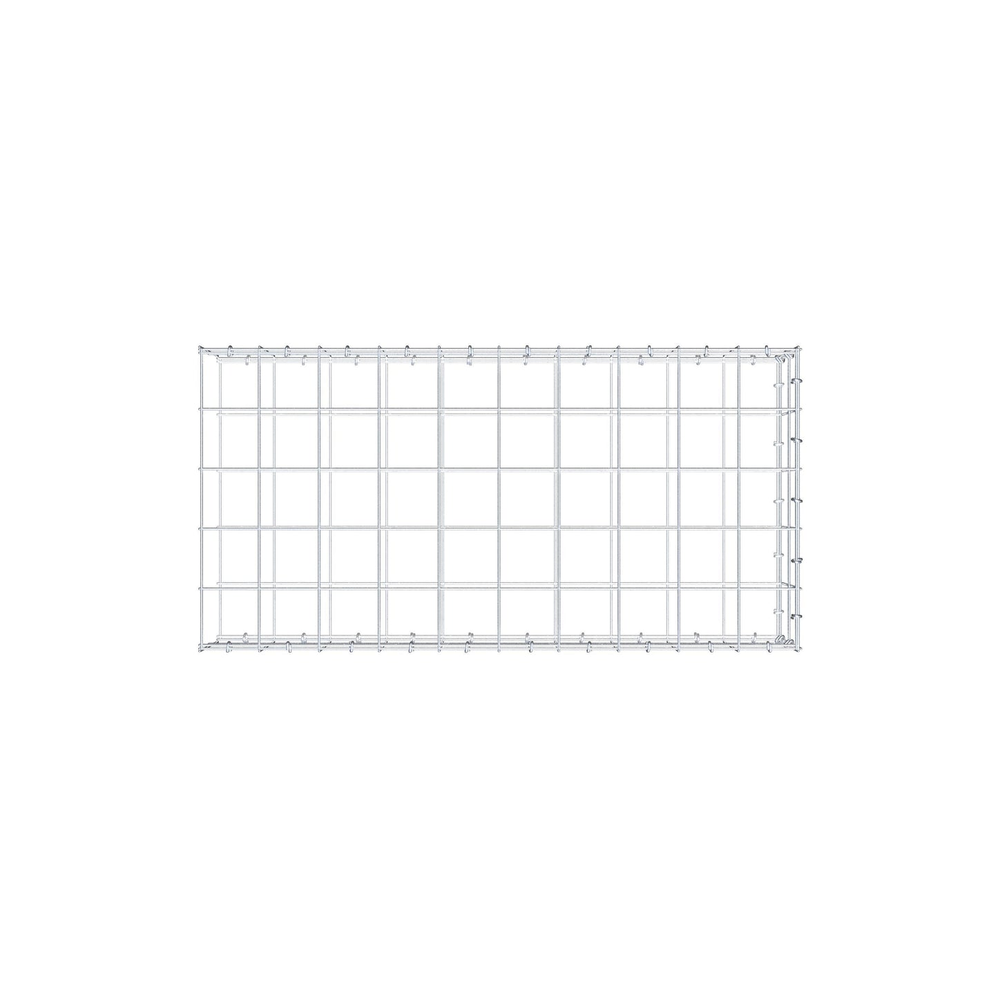 Gabião Tipo 2 100 cm x 20 cm x 50 cm (C x A x P), malhagem 10 cm x 10 cm, anel C
