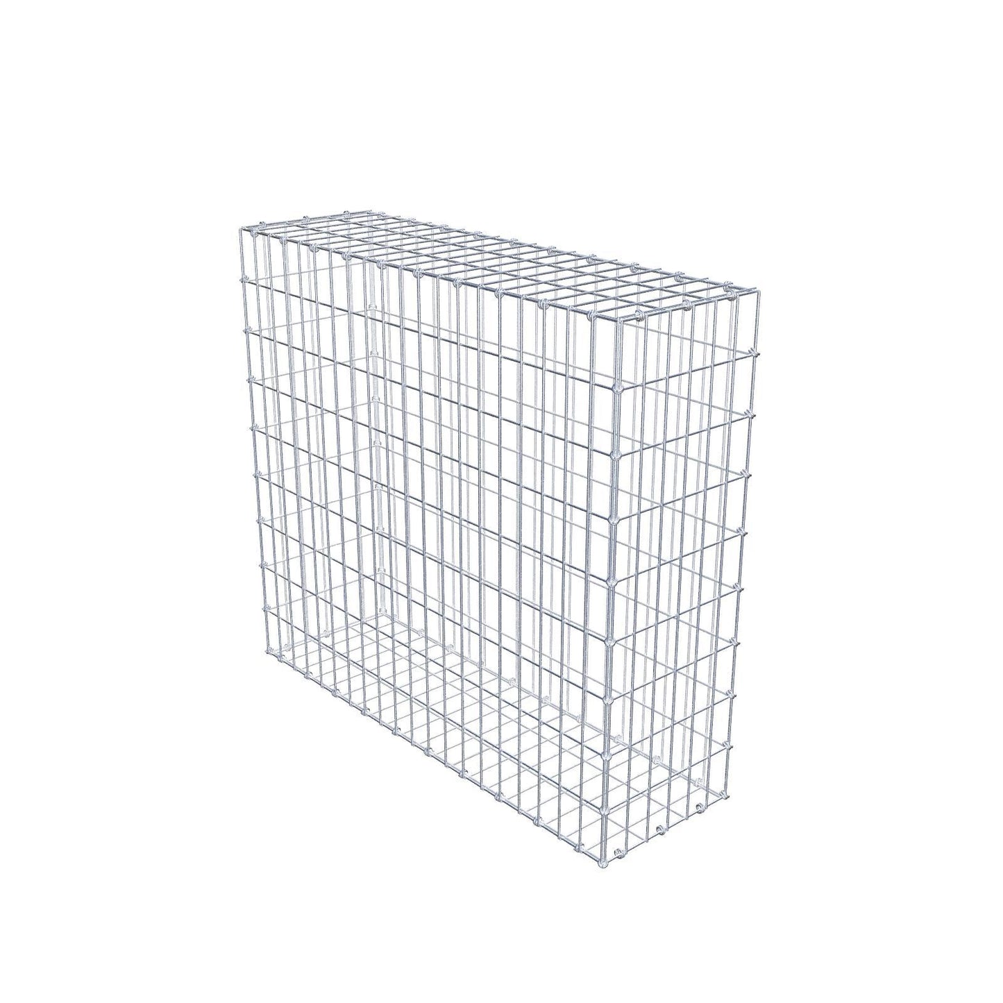 Gabbione 100 cm x 90 cm x 30 cm (L x H x P), maglia 5 x 10 cm, anello a spirale