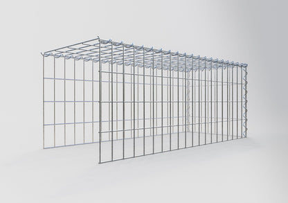 Gabion rapporté type 4 100 cm x 40 cm x 40 cm (L x H x P), mailles 5 cm x 10 cm, spirale