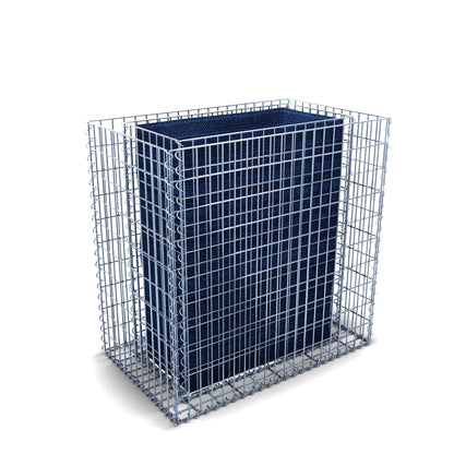 Högbädd, fyrkantig 100 cm x 100 cm x 60 cm (L x H x D), maskstorlek 5 x 10 cm, väggtjocklek 10 cm