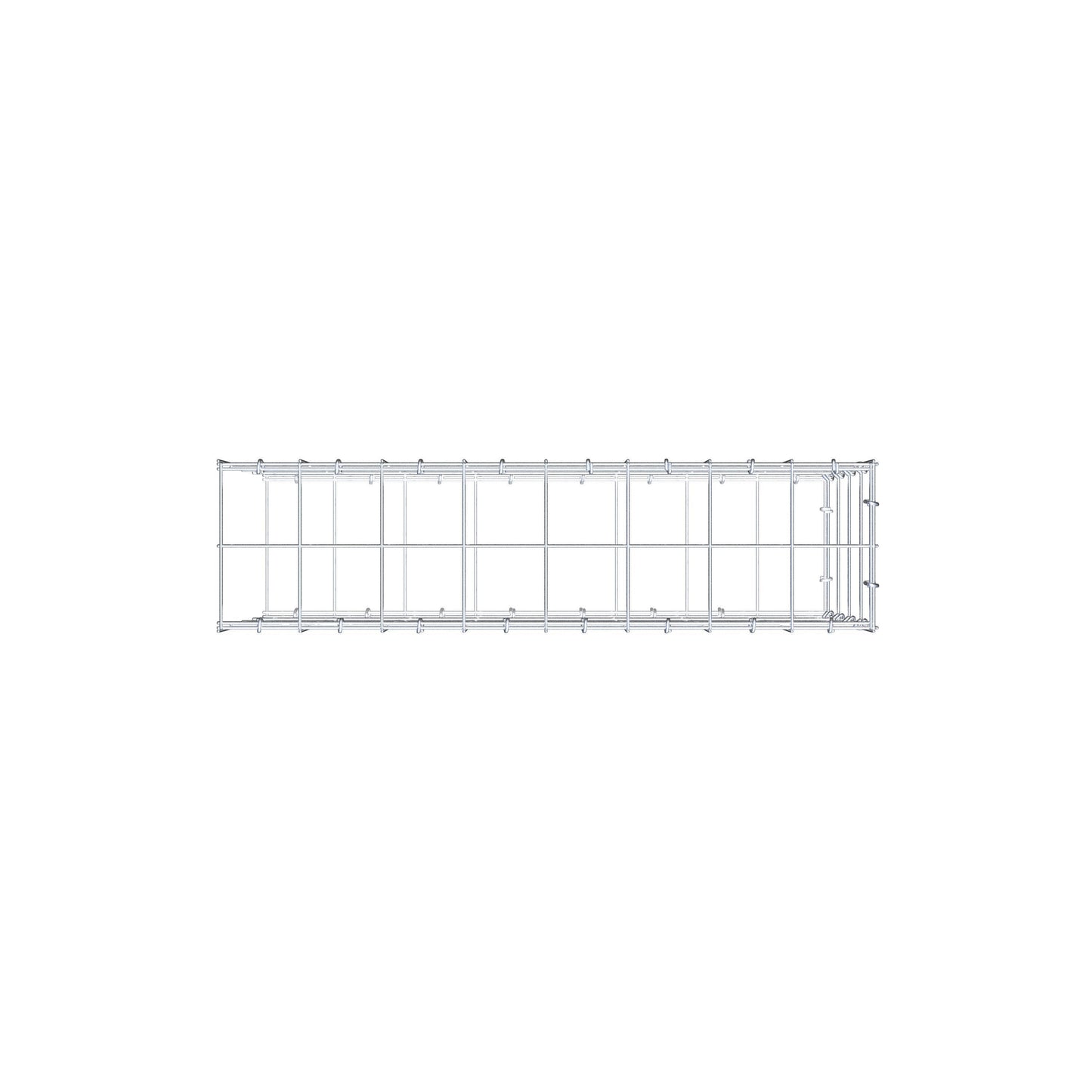 Mounted gabion type 2 80 cm x 40 cm x 20 cm (L x H x D), mesh size 10 cm x 10 cm, C-ring