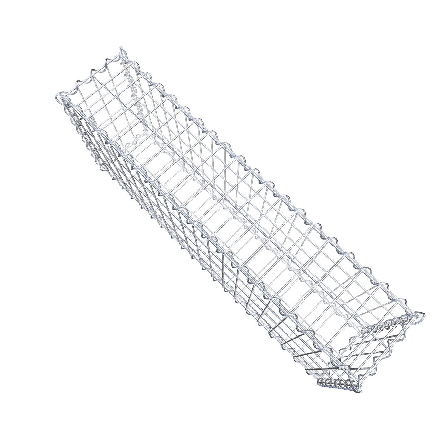 Gavión 100 cm x 40 cm x 20 cm (L x A x P), luz de malla 5 cm x 10 cm, en espiral