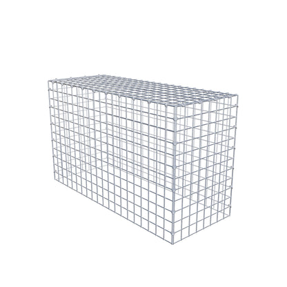 Gavión complementario de tipo 3 100 cm x 60 cm x 40 cm (L x A x P), malla 5 cm x 5 cm, anillo en C