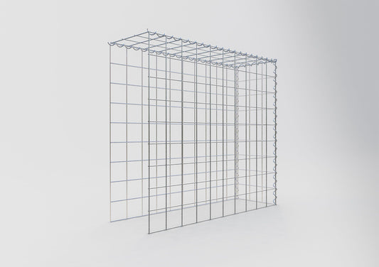 Gabion rapporté type 4 100 cm x 90 cm x 30 cm (L x H x P), mailles 10 cm x 10 cm, spirale