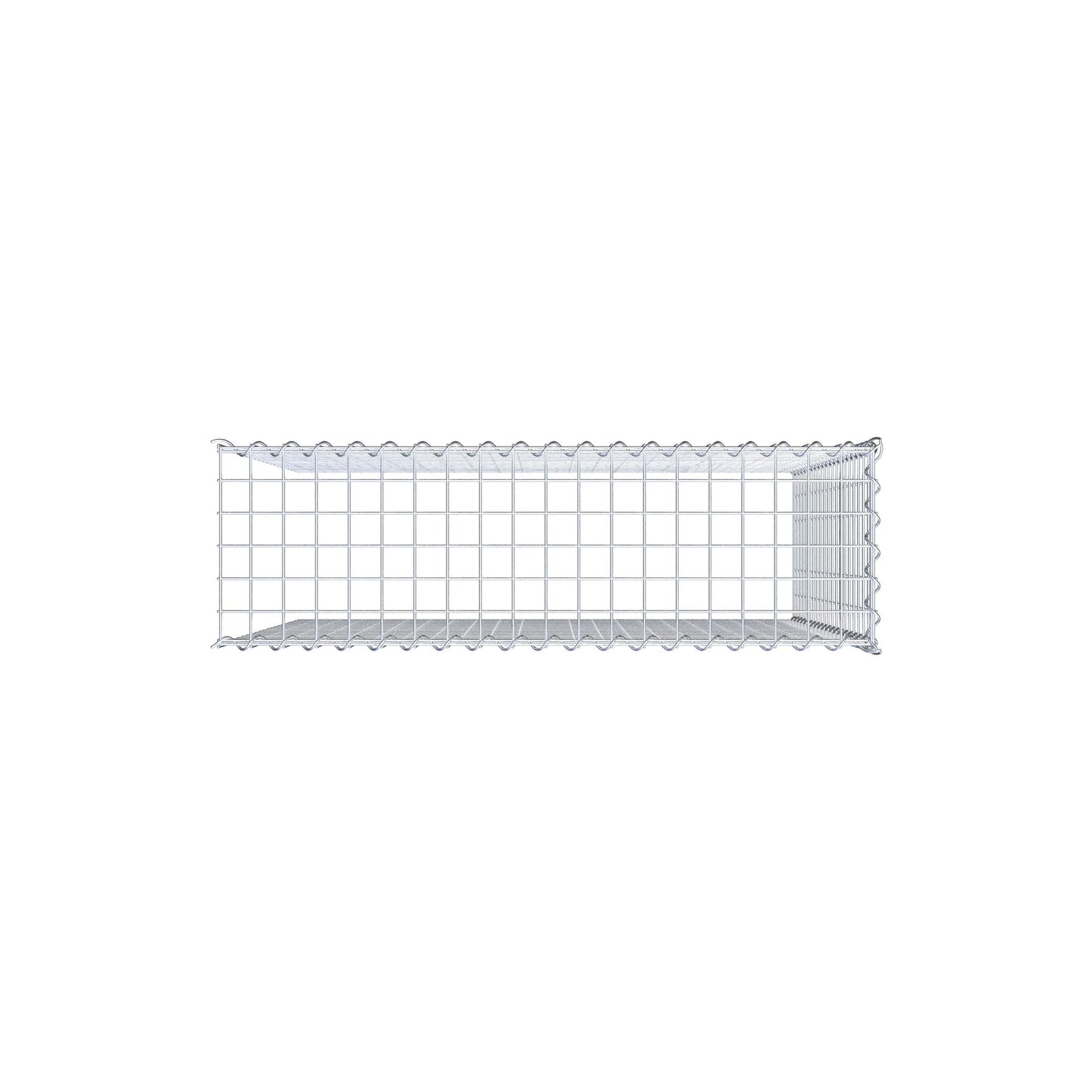 Gabion rapporté type 4 100 cm x 100 cm x 30 cm (L x H x P), mailles 5 cm x 5 cm, spirale