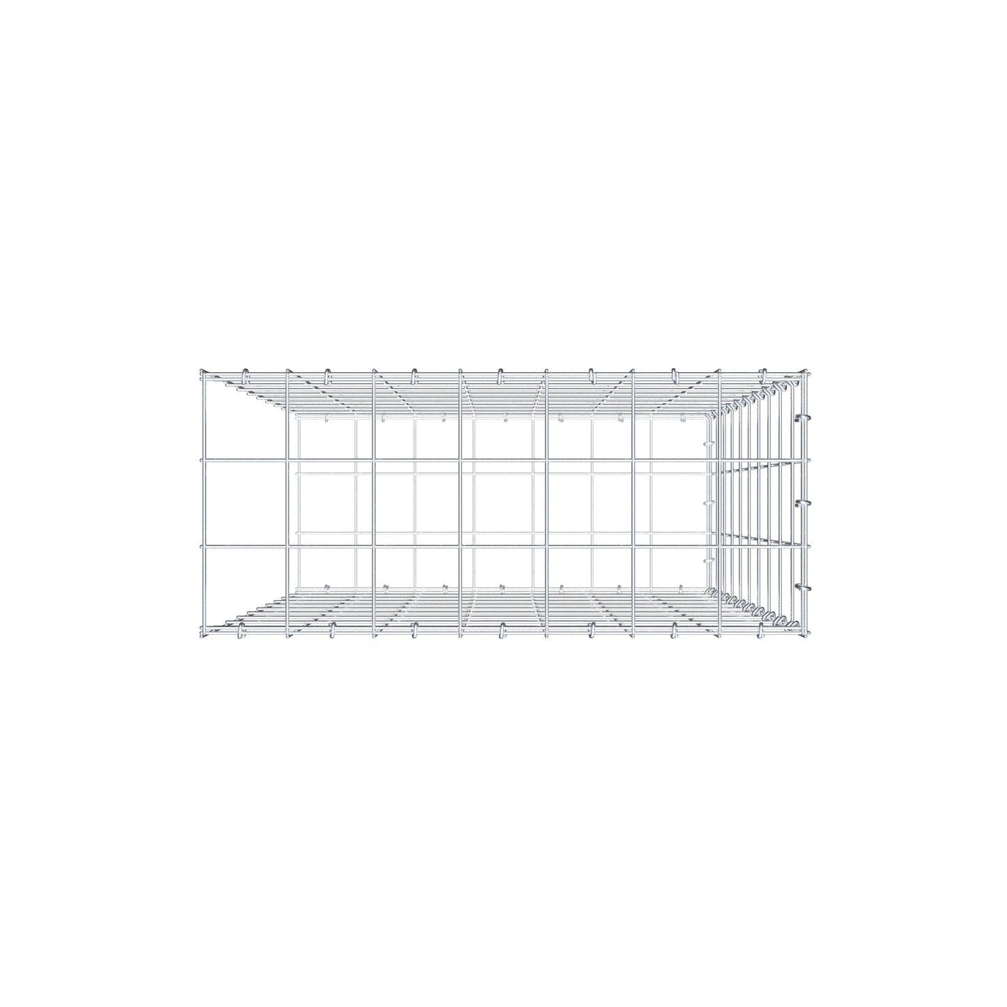 Tilläggspåle typ 2 100 cm x 70 cm x 30 cm (L x H x D), maskstorlek 10 cm x 10 cm, C-ring