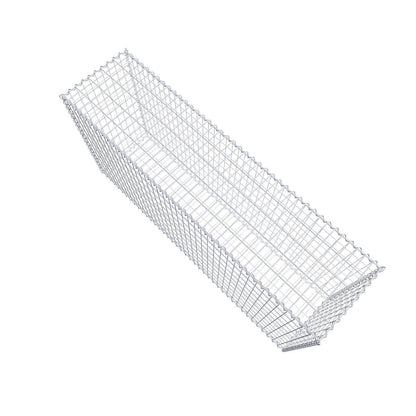 Gabion 200 cm x 100 cm x 50 cm (L x H x D), maskstorlek 5 cm x 10 cm, spiral