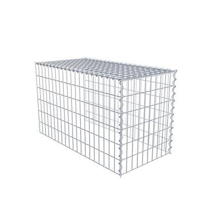 Opvokset gabion type 4 100 cm x 60 cm x 50 cm (L x H x D), maskestørrelse 5 cm x 10 cm, spiral