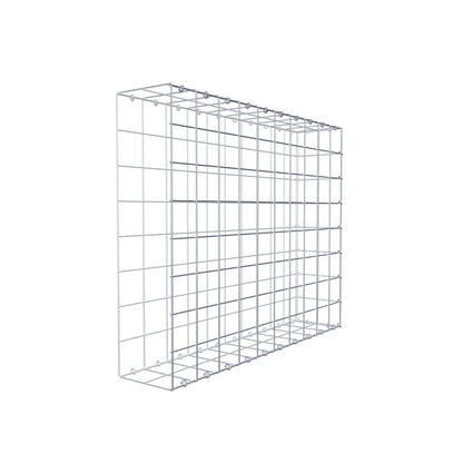 Monteret gabion type 2 100 cm x 80 cm x 20 cm (L x H x D), maskestørrelse 10 cm x 10 cm, C-ring