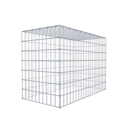 Typ 3 påbyggnadsgabion 100 cm x 70 cm x 50 cm (L x H x D), maskstorlek 5 cm x 10 cm, C-ring
