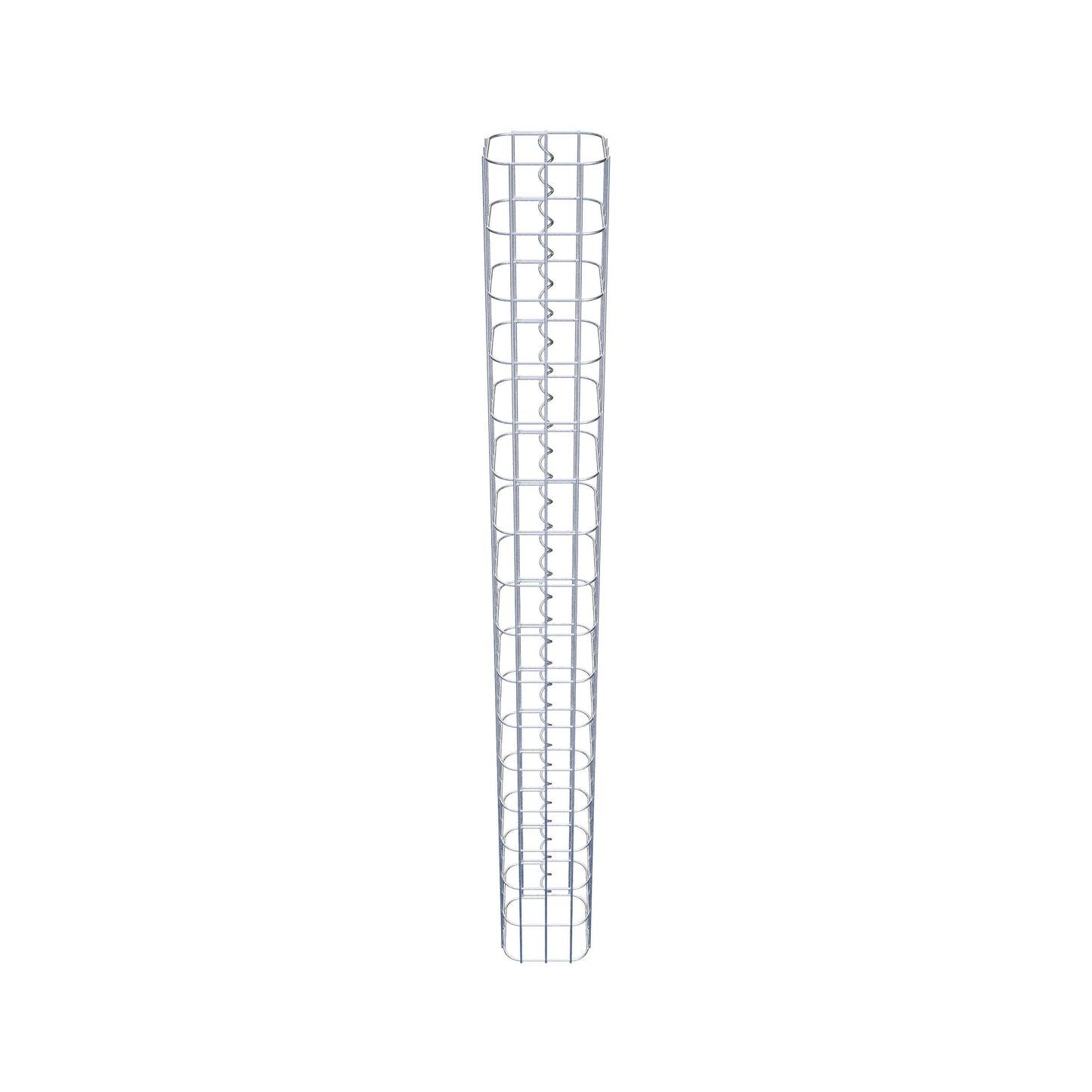 Gabionpelare fyrkant 17 cm x 17 cm, 160 cm hög, MW 5 cm x 10 cm