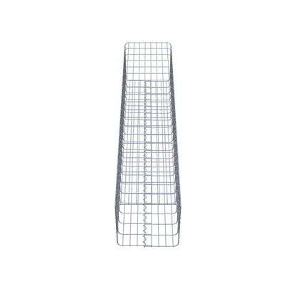 Columna de gaviones angular 42 cm x 42 cm, 200 cm de altura, MW 5 cm x 10 cm
