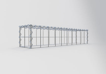 Gabion rapporté type 3 100 cm x 20 cm x 20 cm (L x H x P), maille 10 cm x 10 cm, spirale