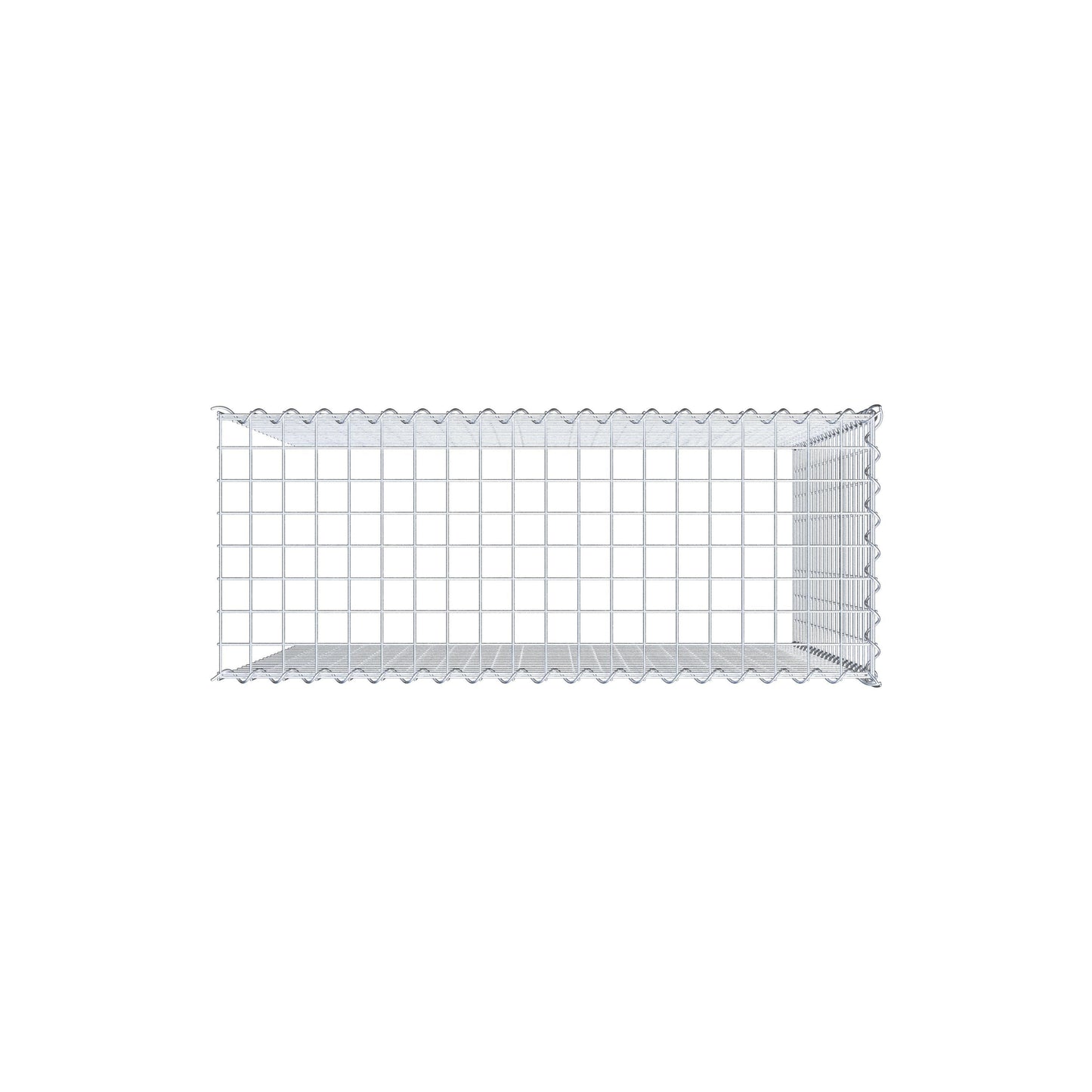 Anbaugabione Typ 4 100 cm x 100 cm x 40 cm (L x H x T), Maschenweite 5 cm x 5 cm, Spirale