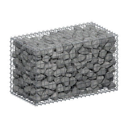 Gabião 100 cm x 60 cm x 50 cm (C x A x P), malhagem 5 cm x 5 cm, espiral