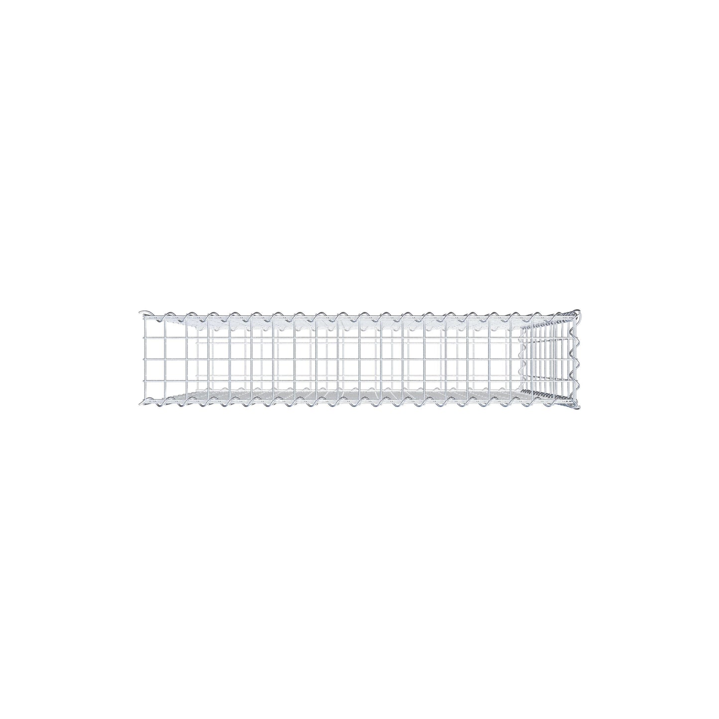 Opvokset gabion type 2 100 cm x 100 cm x 20 cm (L x H x D), maskestørrelse 5 cm x 10 cm, spiral