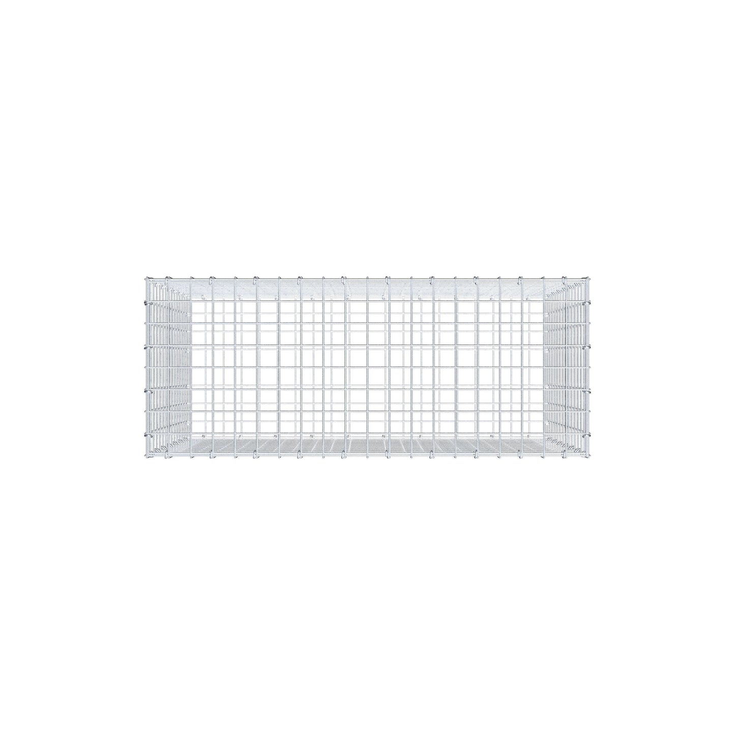 Gavión 100 cm x 70 cm x 40 cm (L x A x P), malla 5 cm x 5 cm, anillo en C