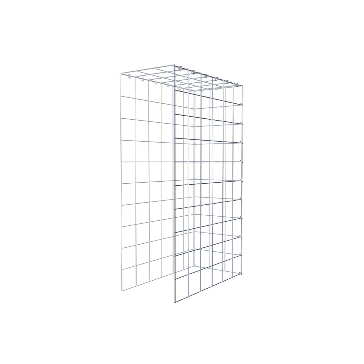 Fourche rapportée type 4 100 cm x 60 cm x 30 cm (L x H x P), maille 10 cm x 10 cm, anneau en C