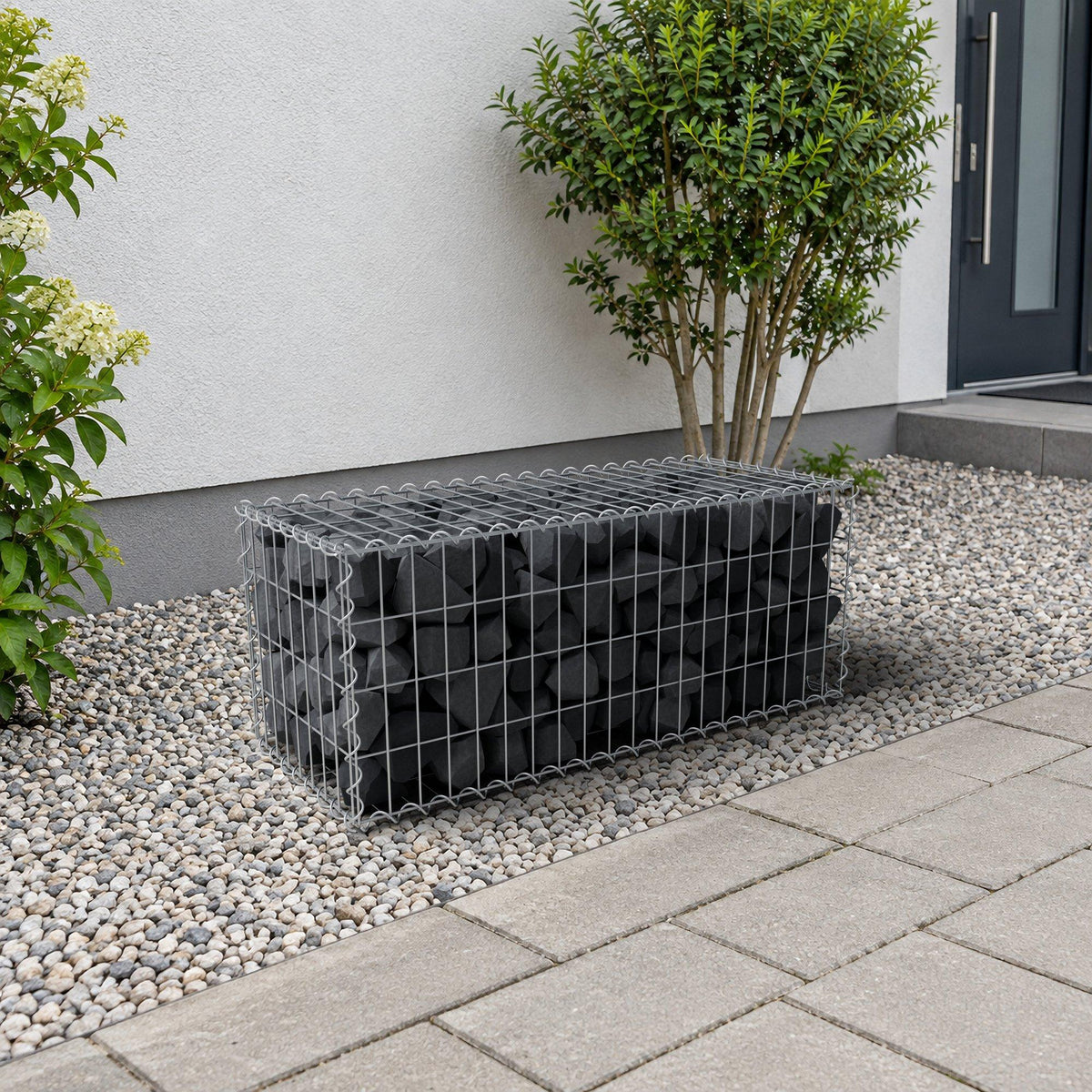 Schanskorf 100 cm x 40 cm x 40 cm (L x H x D), maaswijdte 5 cm x 10 cm, spiraalvormig