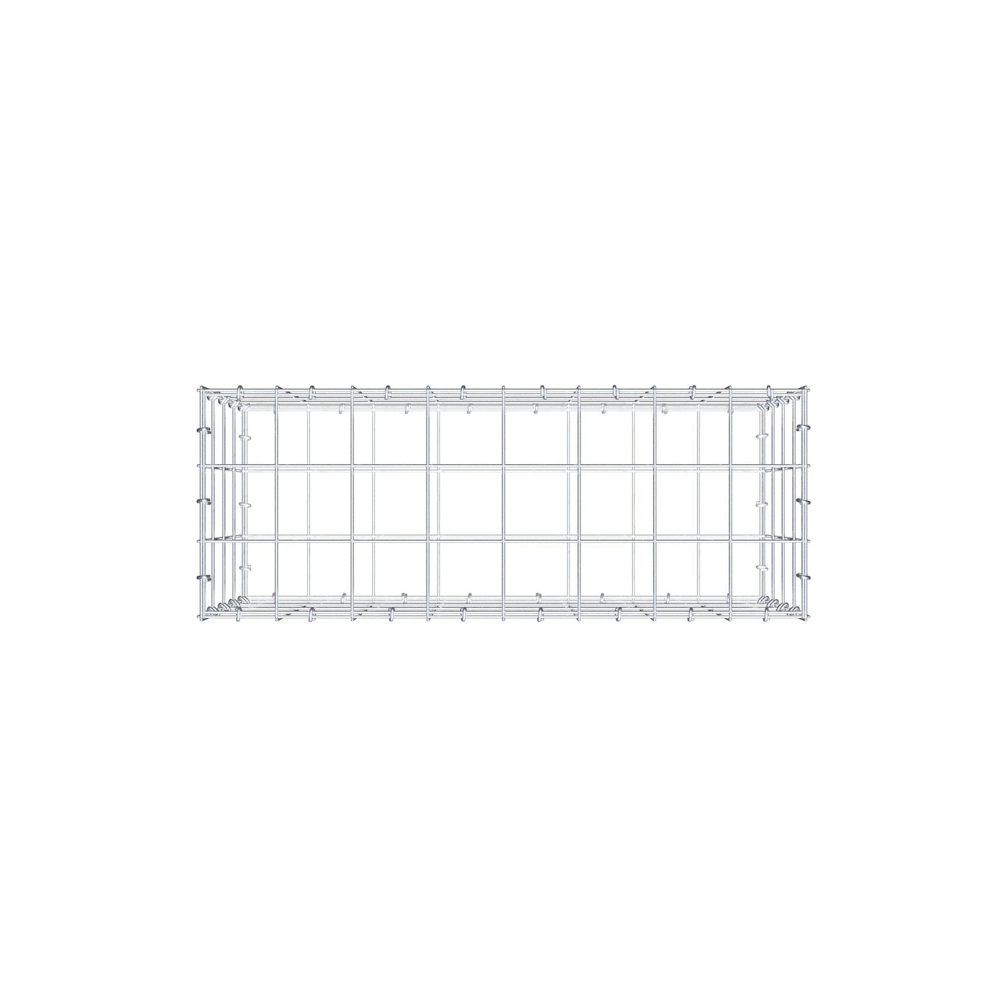 Gabion 80 cm x 40 cm x 30 cm (L x H x D), maskestørrelse 10 cm x 10 cm, C-ring