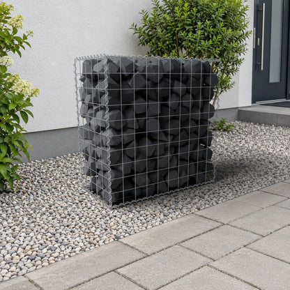 Gabião 100 cm x 100 cm x 50 cm (C x A x P), malhagem 10 cm x 10 cm, espiral