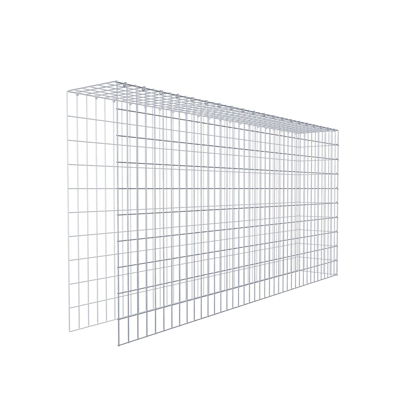 Fourche rapportée type 4 200 cm x 100 cm x 30 cm (L x H x P), mailles 5 cm x 10 cm, anneau en C