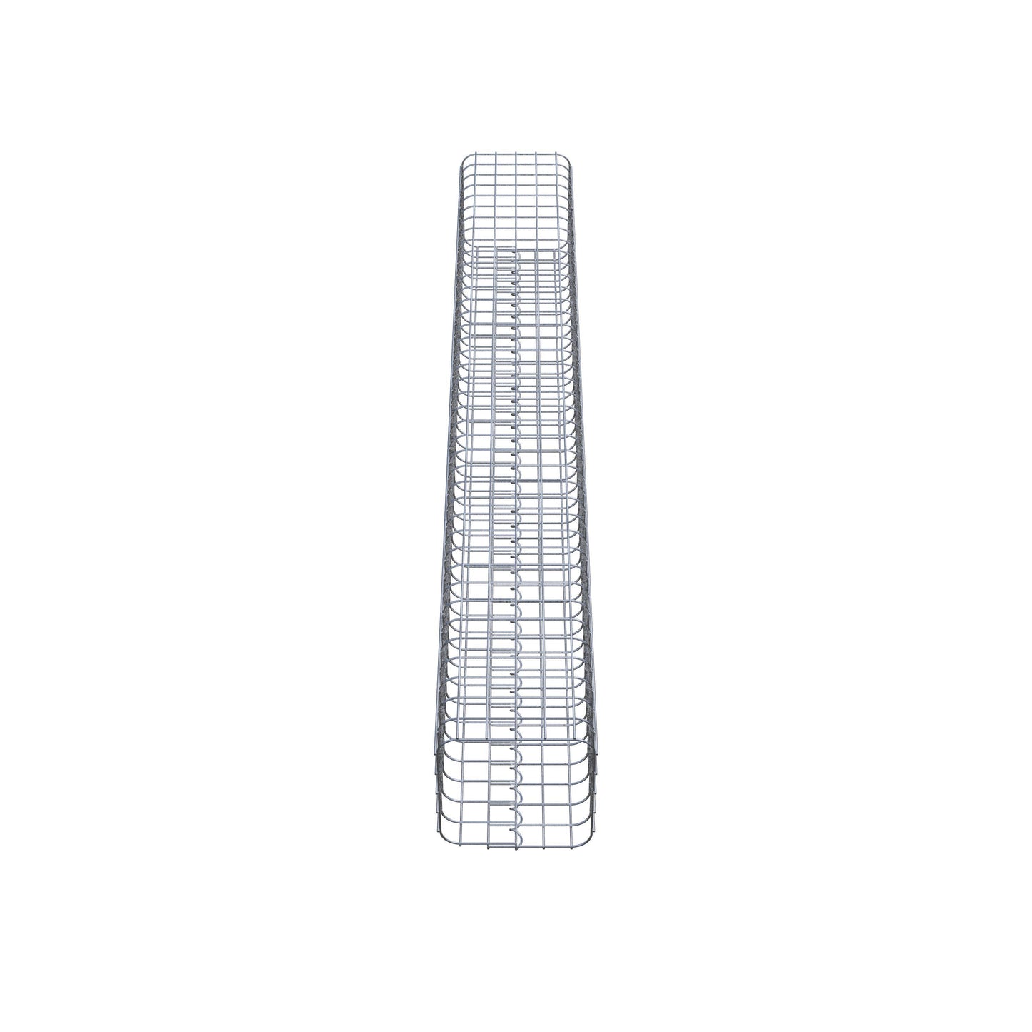 Coluna de gabião quadrada 27 cm x 27 cm, 200 cm de altura, PM 5 cm x 5 cm