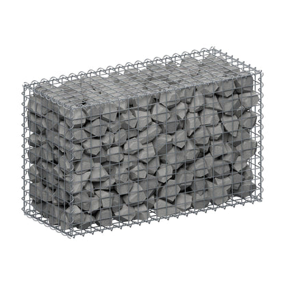 Gabbione 100 cm x 60 cm x 40 cm (L x H x P), maglia 5 cm x 5 cm, spirale