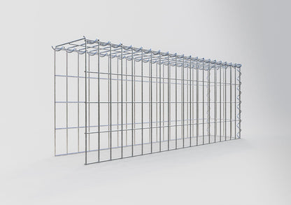 Extra gabion typ 4 100 cm x 40 cm x 20 cm (L x H x D), maskstorlek 5 cm x 10 cm, spiral