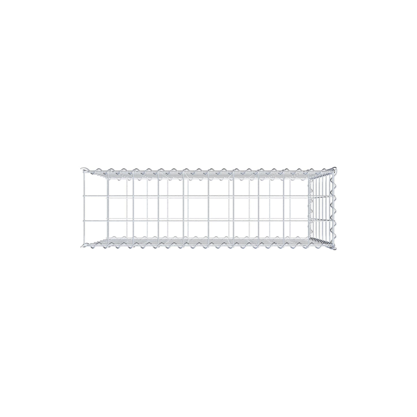 Anbaugabione Typ 2 100 cm x 70 cm x 30 cm (L x H x T), Maschenweite 10 cm x 10 cm, Spirale